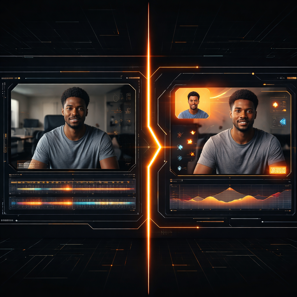Comparing raw customer footage with the polished, automated output. Comparing raw vs polished videos