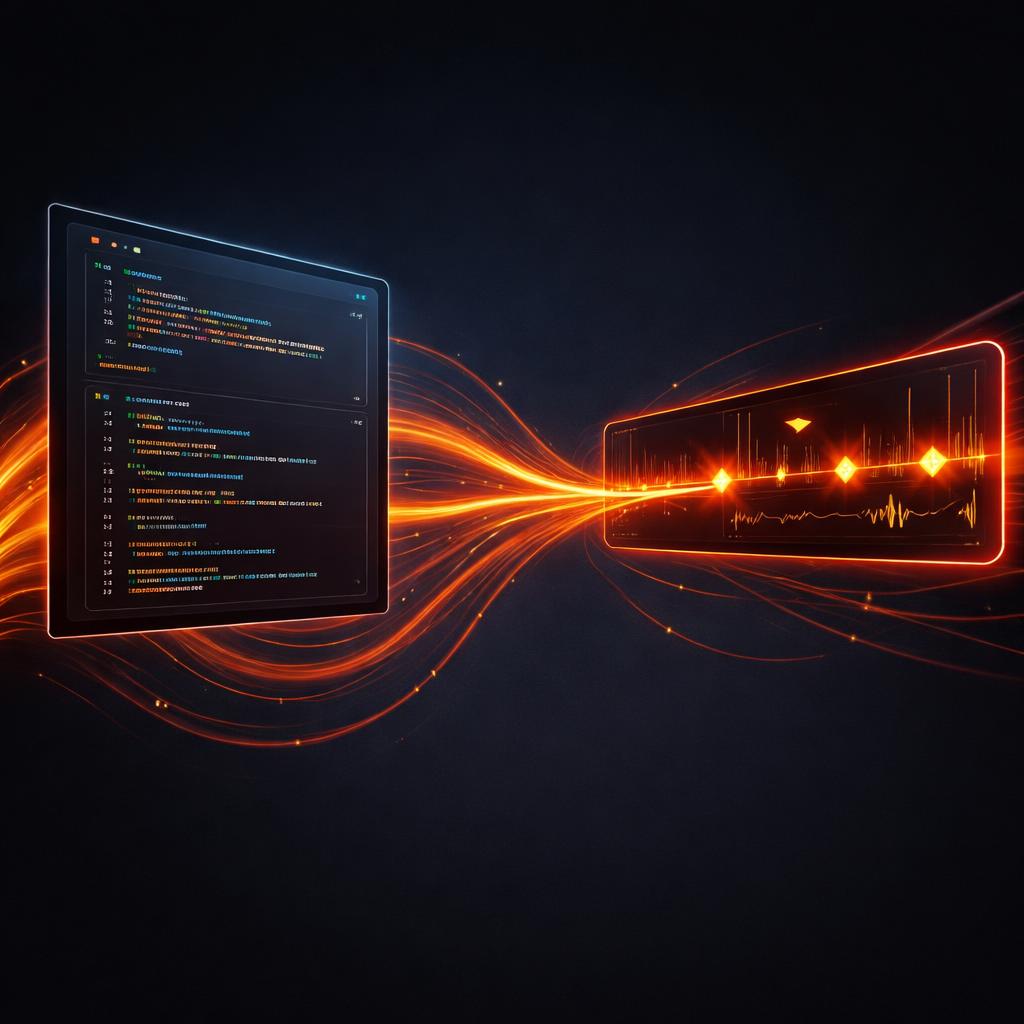 The Markdown to Video Pipeline A technical diagram showing code transforming into a video timeline