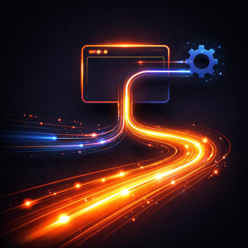 An abstract representation of the main thread and Web Worker working in parallel to render video.