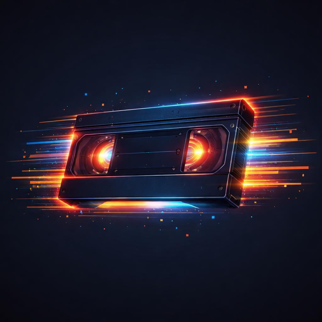 Stylized VHS glitch effect