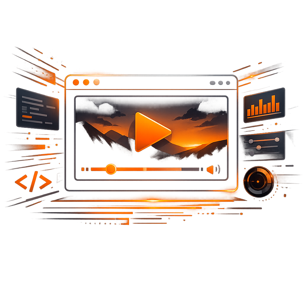 A visualization of a headless browser rendering video frames from a JSON input. Headless Rendering Pipeline