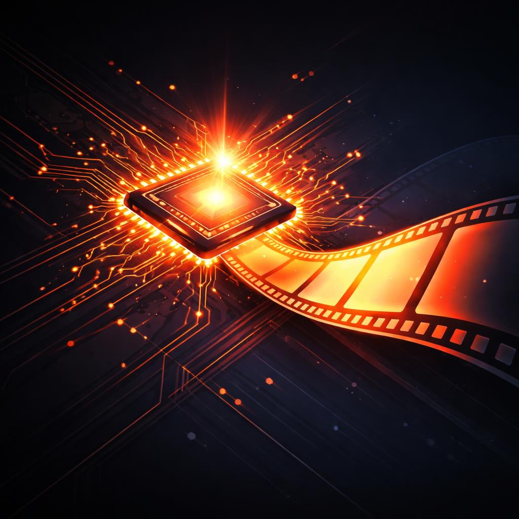 Abstract representation of code generating cinematic visual effects Code to Visual