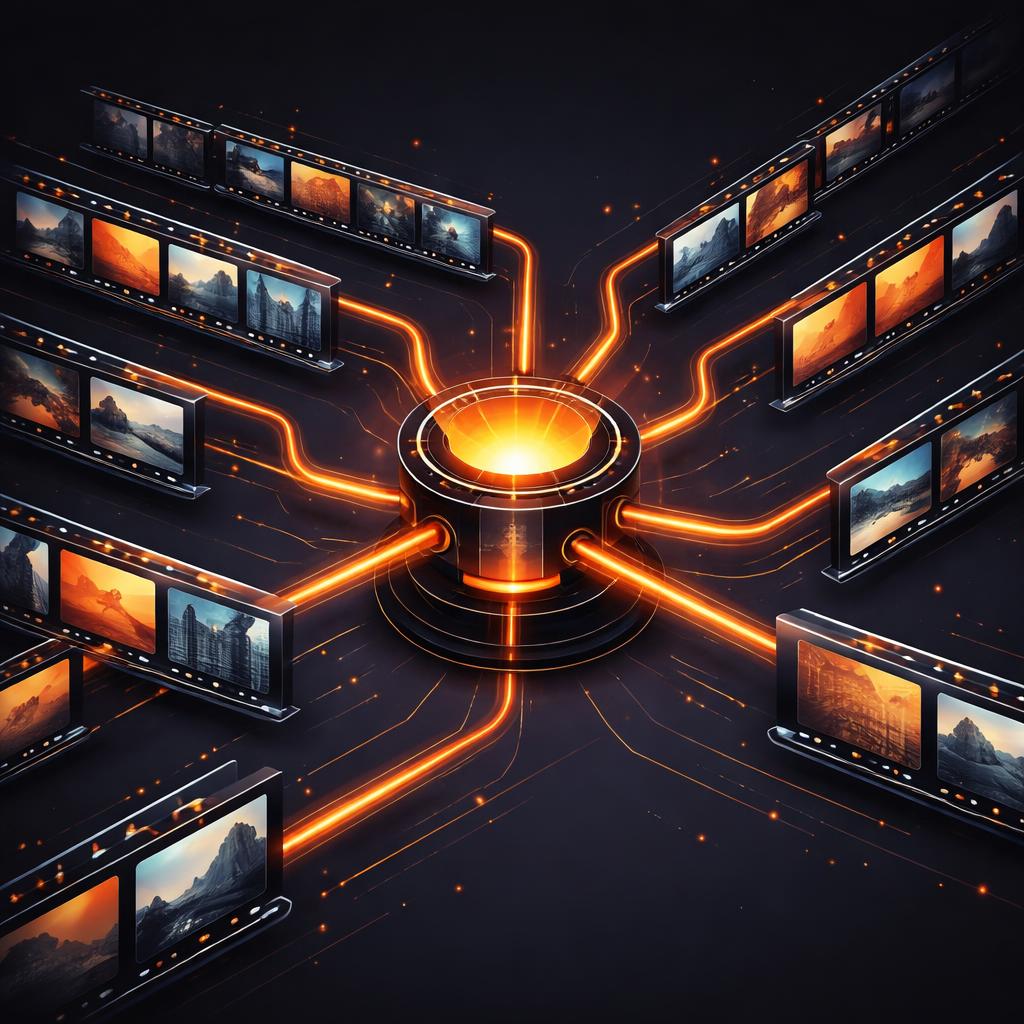 Visualizing parallel video rendering tracks in a central pipeline hub. Concurrency Visualization