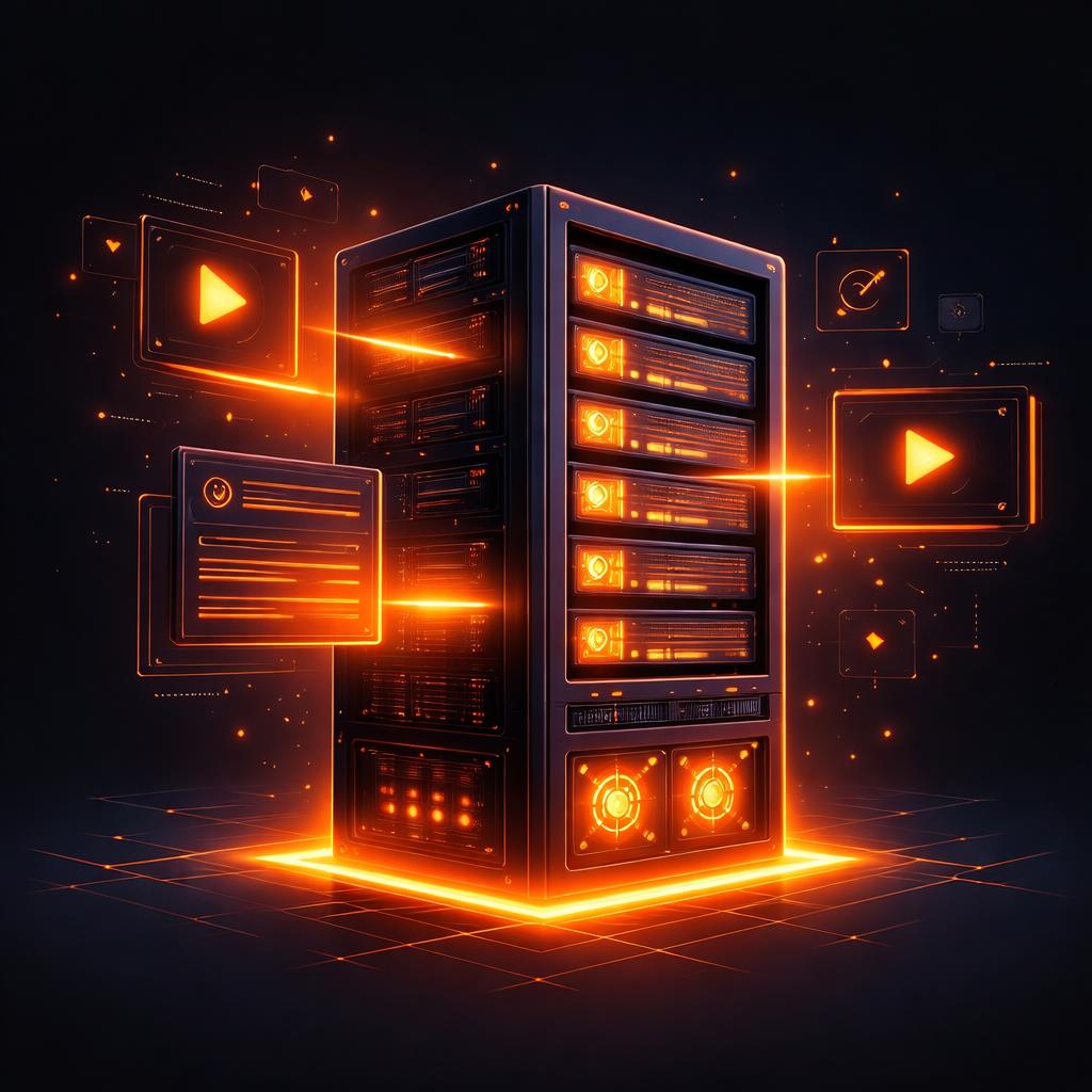 A visualization of a high-performance worker node for a video rendering pipeline. Worker Node Visualization