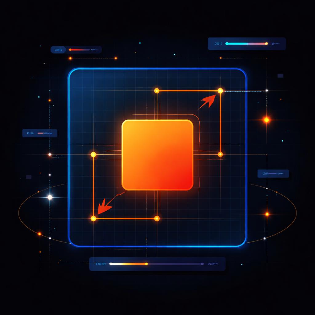 Abstract representation of the em unit system in VideoFlow The em unit system in action