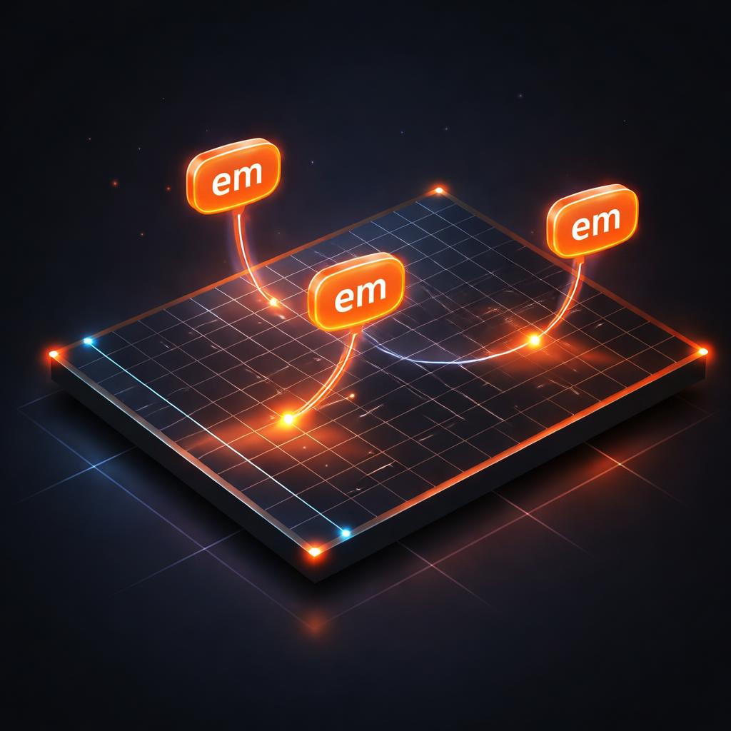 Abstract visualization of a resolution-agnostic coordinate system