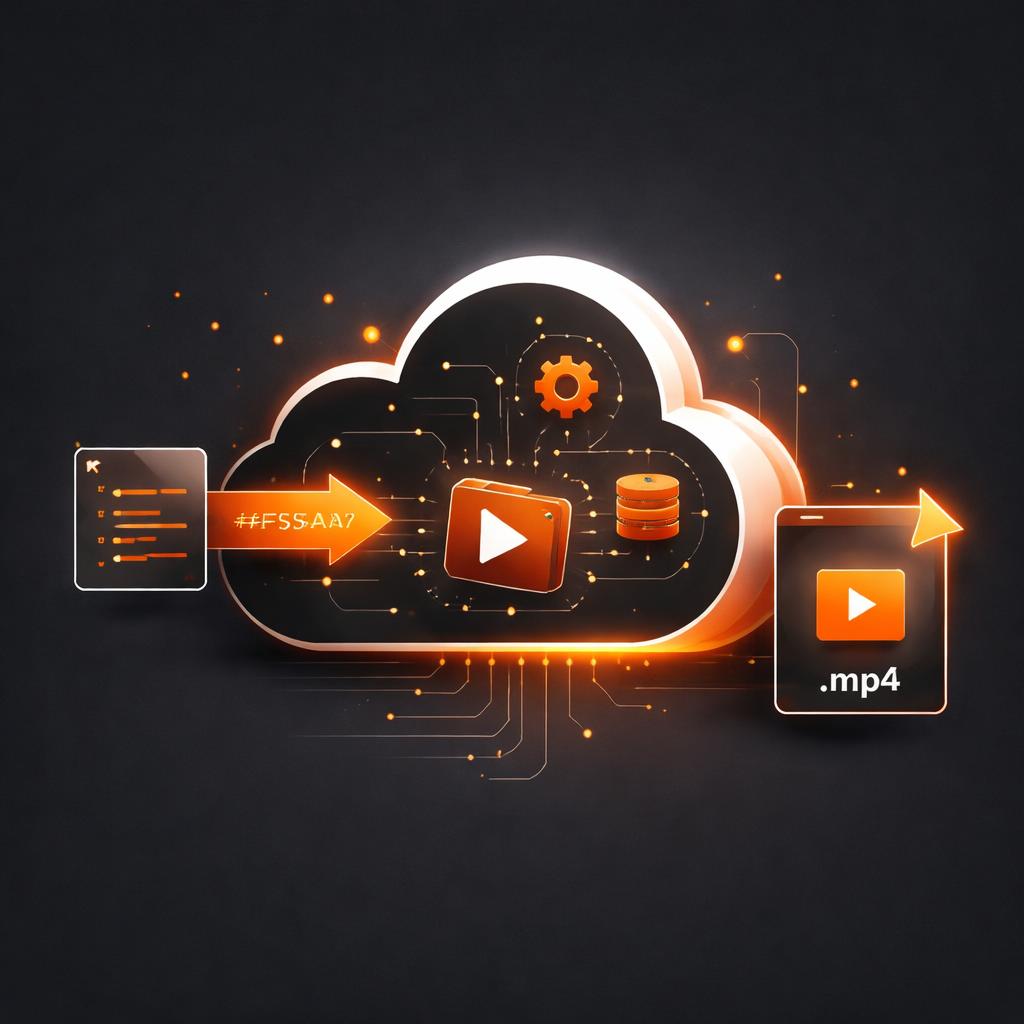 Serverless video architecture diagram Architecture of JSON to MP4