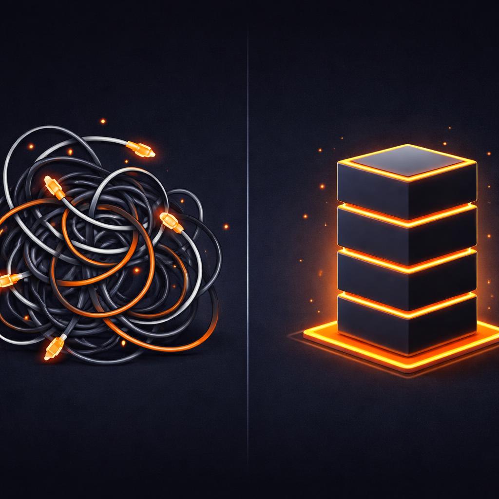 VideoFlow vs FFmpeg Comparison A comparison between messy shell commands and clean VideoFlow structure